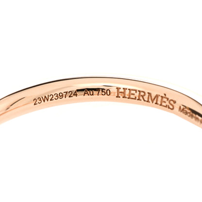 Hermes 18K Rose Gold Diamond PM Echappee Ring 50 5.25 4 of 8