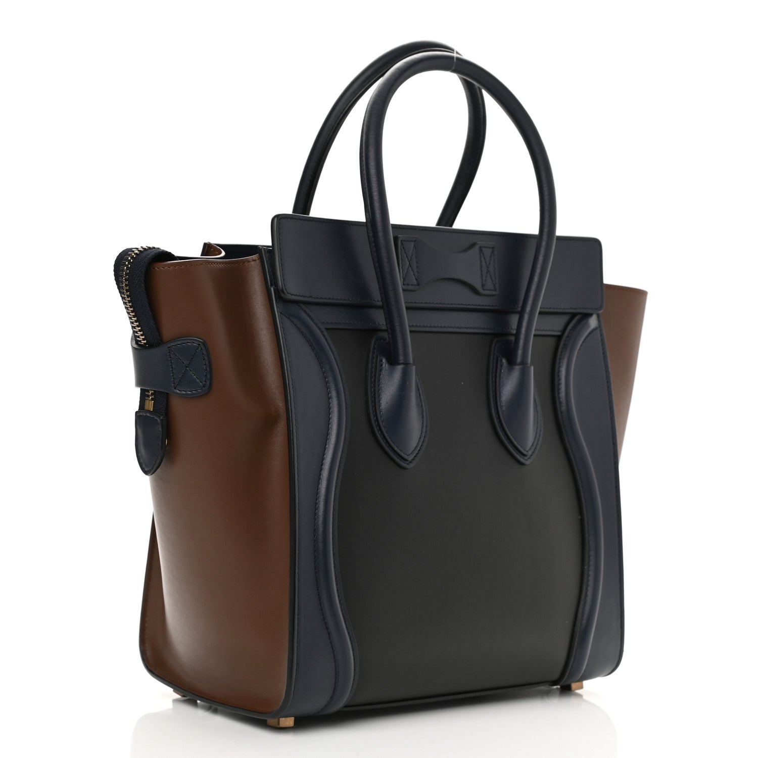 Celine Smooth Calfskin Micro Tri-Color Luggage Black 2 of 7
