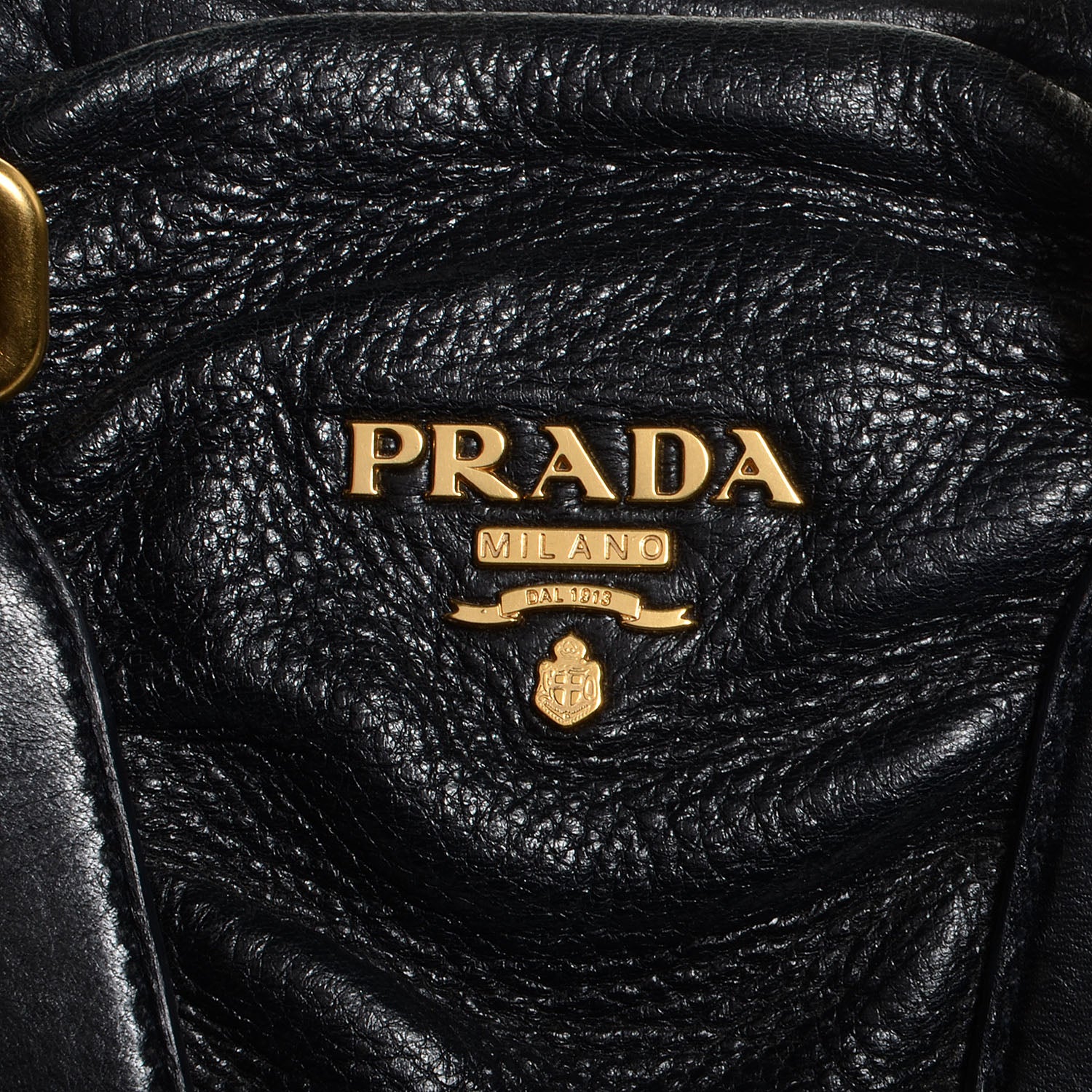 Prada Cervo Gaufre Satchel Nero Black 12 of 12