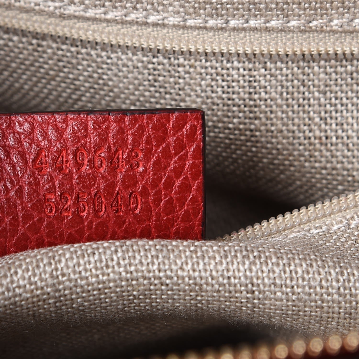 Gucci Pebbled Calfskin Convertible Bamboo Tassel Tote Red 7 of 11
