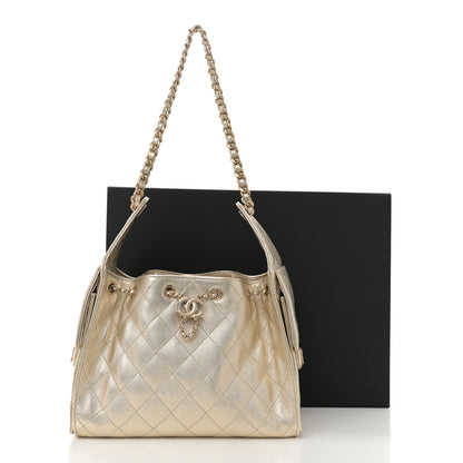 Chanel Metallic Caviar Quilted Small Chanel 25 Handbag Gold 11 of 11