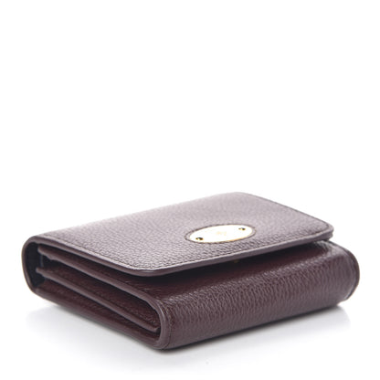 Mulberry Small Classic Grain Small Plaque French Purse Wallet Oxblood 4 of 7