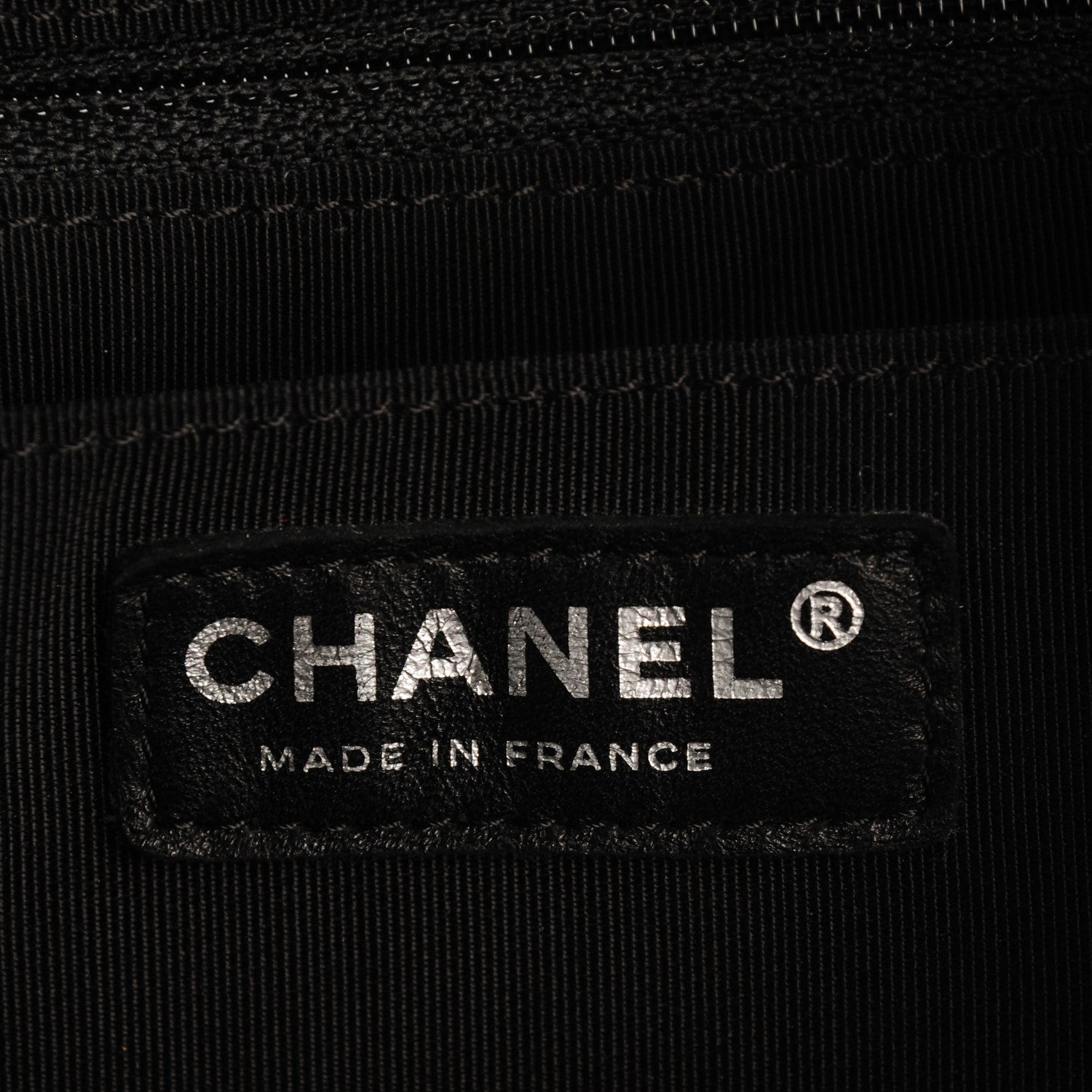 Chanel Deerskin Chevron Large CC Chain Bucket Drawstring Bag Black 6 of 7