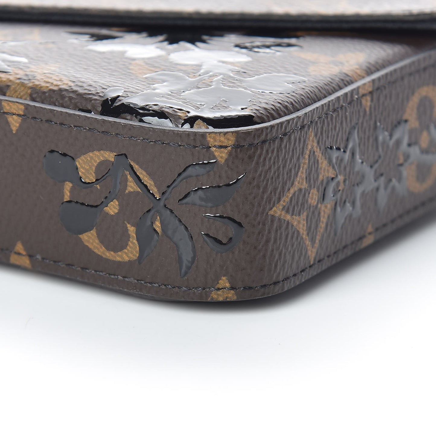 Monogram Blossom Pochette Felicie Chain Wallet Black