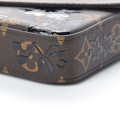 Louis Vuitton Monogram Blossom Pochette Felicie Chain Wallet Black 12 of 13
