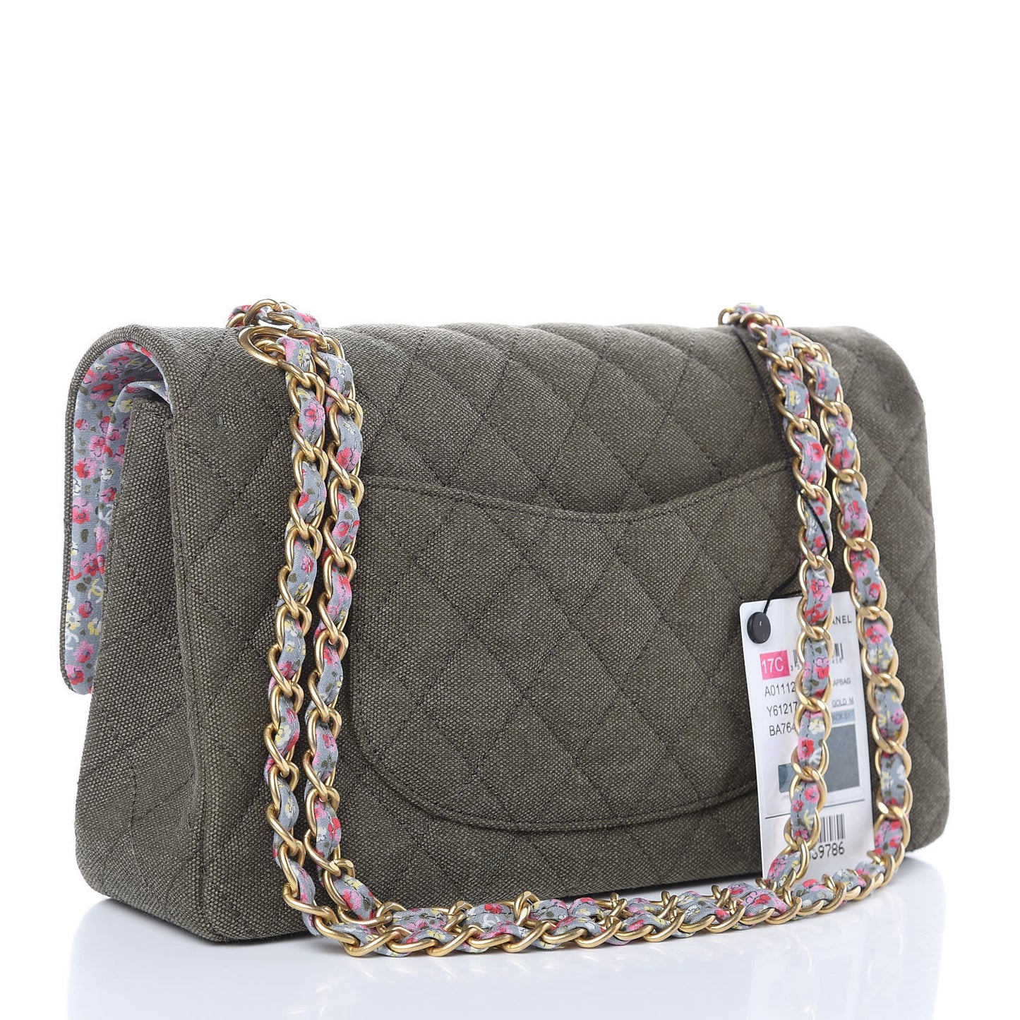 Toile Quilted Medium Cuba Double Flap Khaki