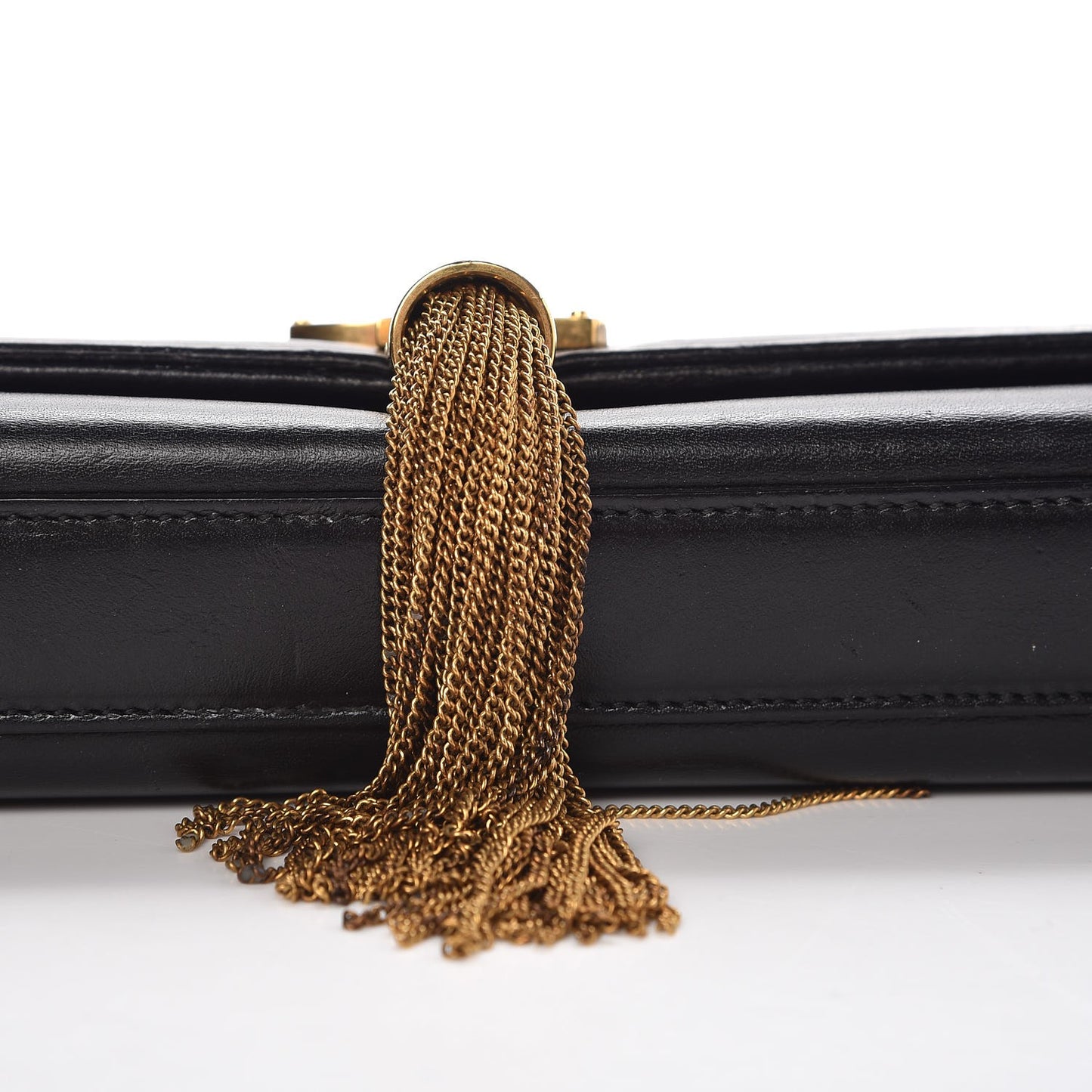 Calfskin Classic Monogram Tassel Clutch Black