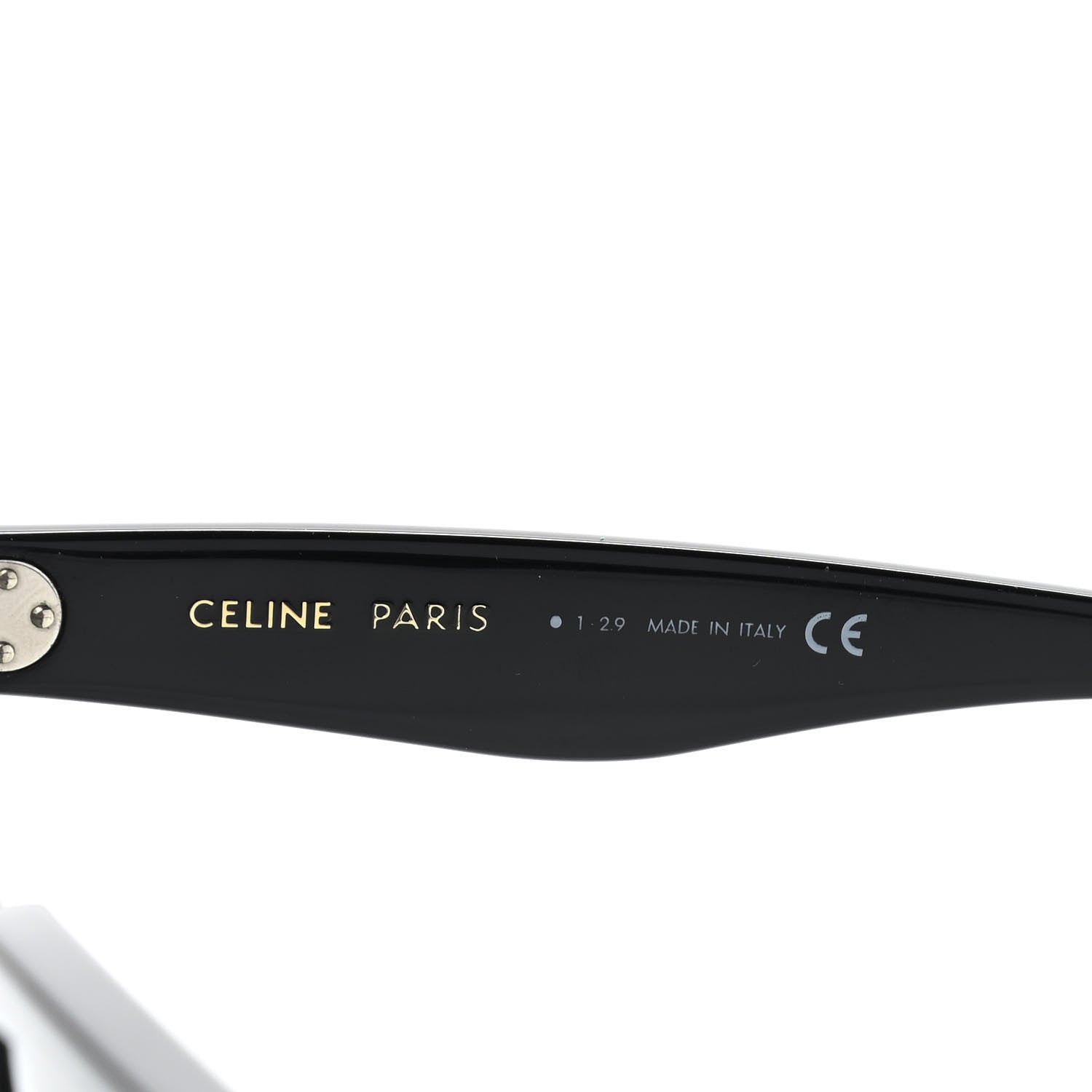 Celine Acetate Polarized Oversized Sunglasses CL4055IN Black 6 of 8