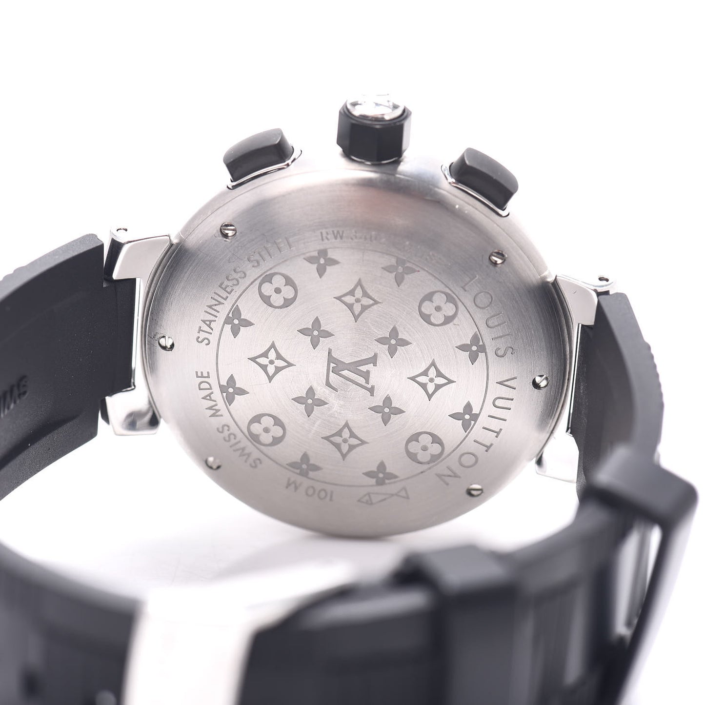 Stainless Steel Rubber 41mm Tambour GMT Automatic Watch Black