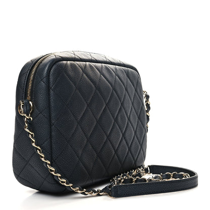 Chanel Iridescent Caviar Quilted Small Coco Tassel Camera Case Black 3 of 10
