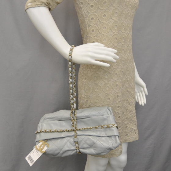 Chanel Calfskin Baluchon Gris Clair 2 of 10