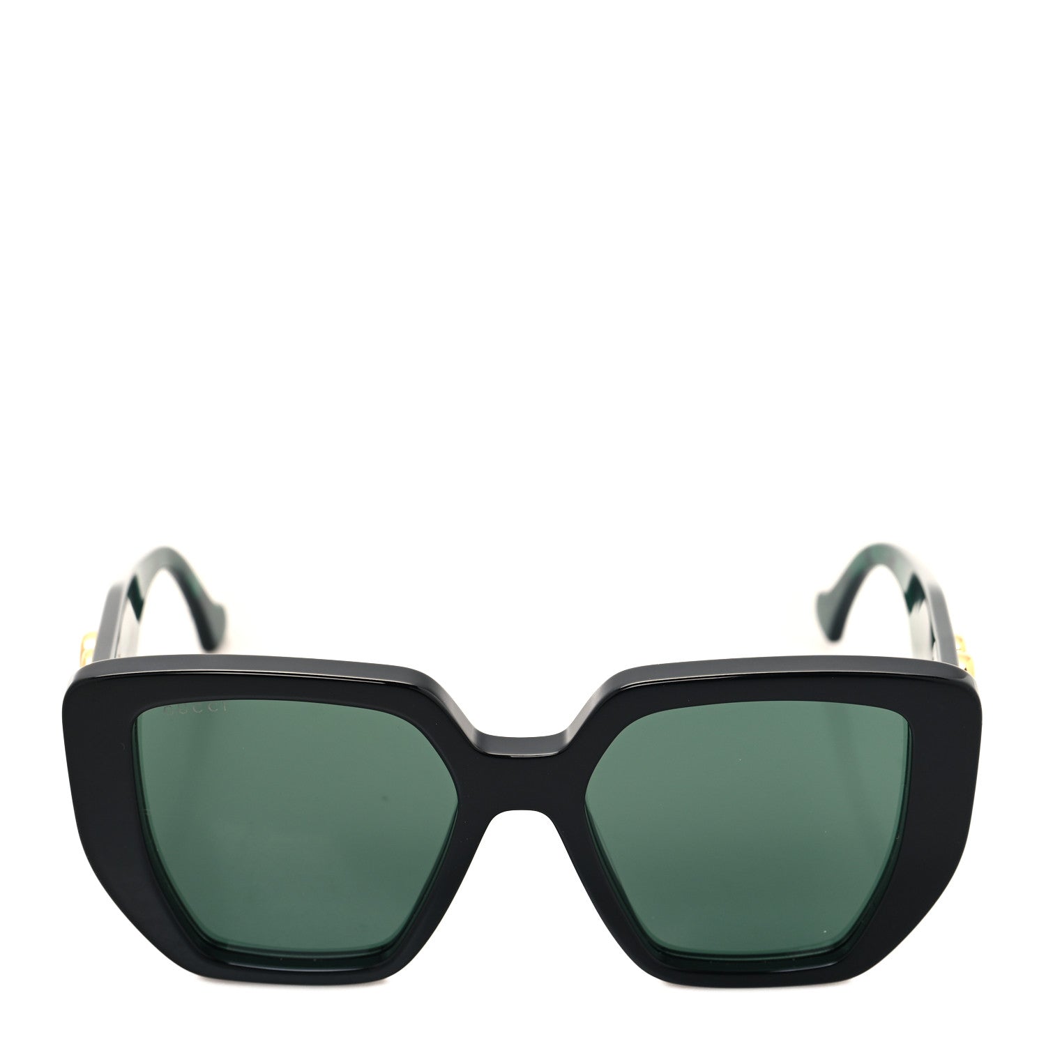 Gucci Acetate Square Frame Sunglasses GG0956S Green Black 2 of 8