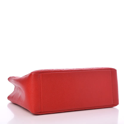 Chanel Caviar Quilted Grand Shopping Tote GST Red 4 of 7