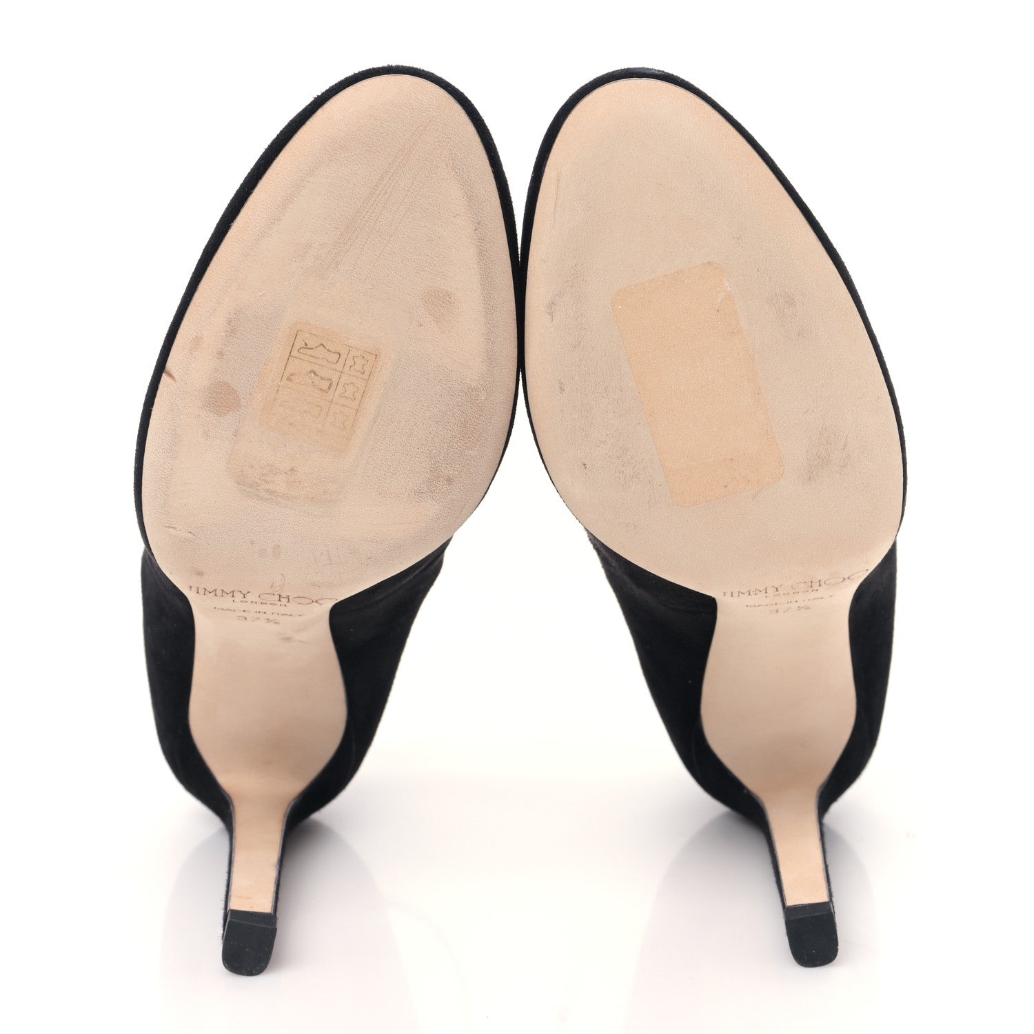Jimmy Choo Suede Patent Doll 100 Pumps 37.5 Black 5 of 7