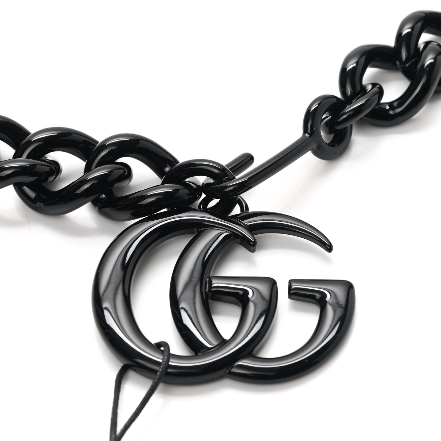 Varnished Metal GG Marmont Chain Belt 95 38 Black