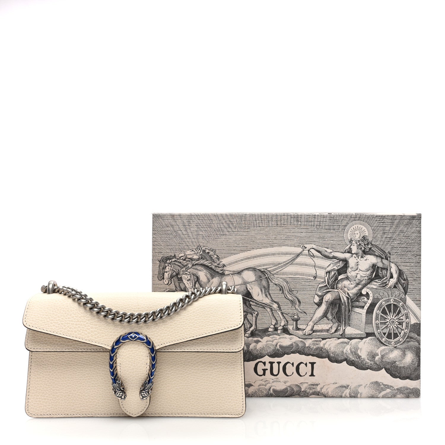 Gucci Dollar Calfskin Enamel Small Dionysus Shoulder Bag Mystic White Electric Blue 12 of 12