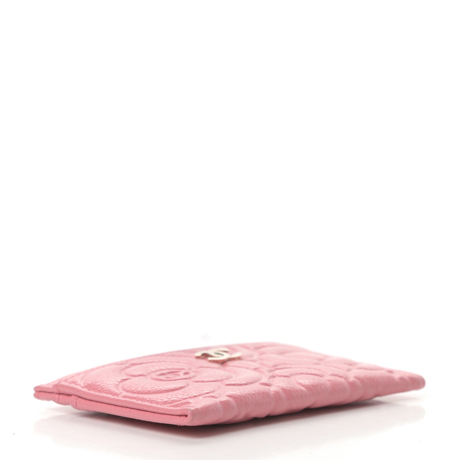 Chanel Caviar Camellia Embossed Card Holder Pink 4 of 10