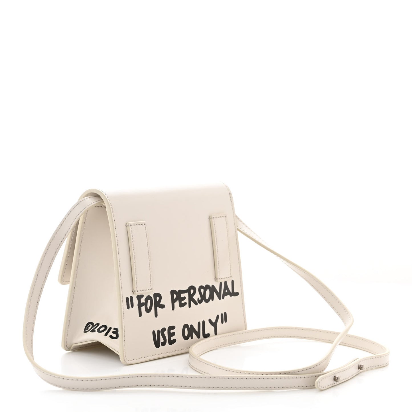 Calfskin Jitney 0.7 Cash Inside Crossbody Bag White
