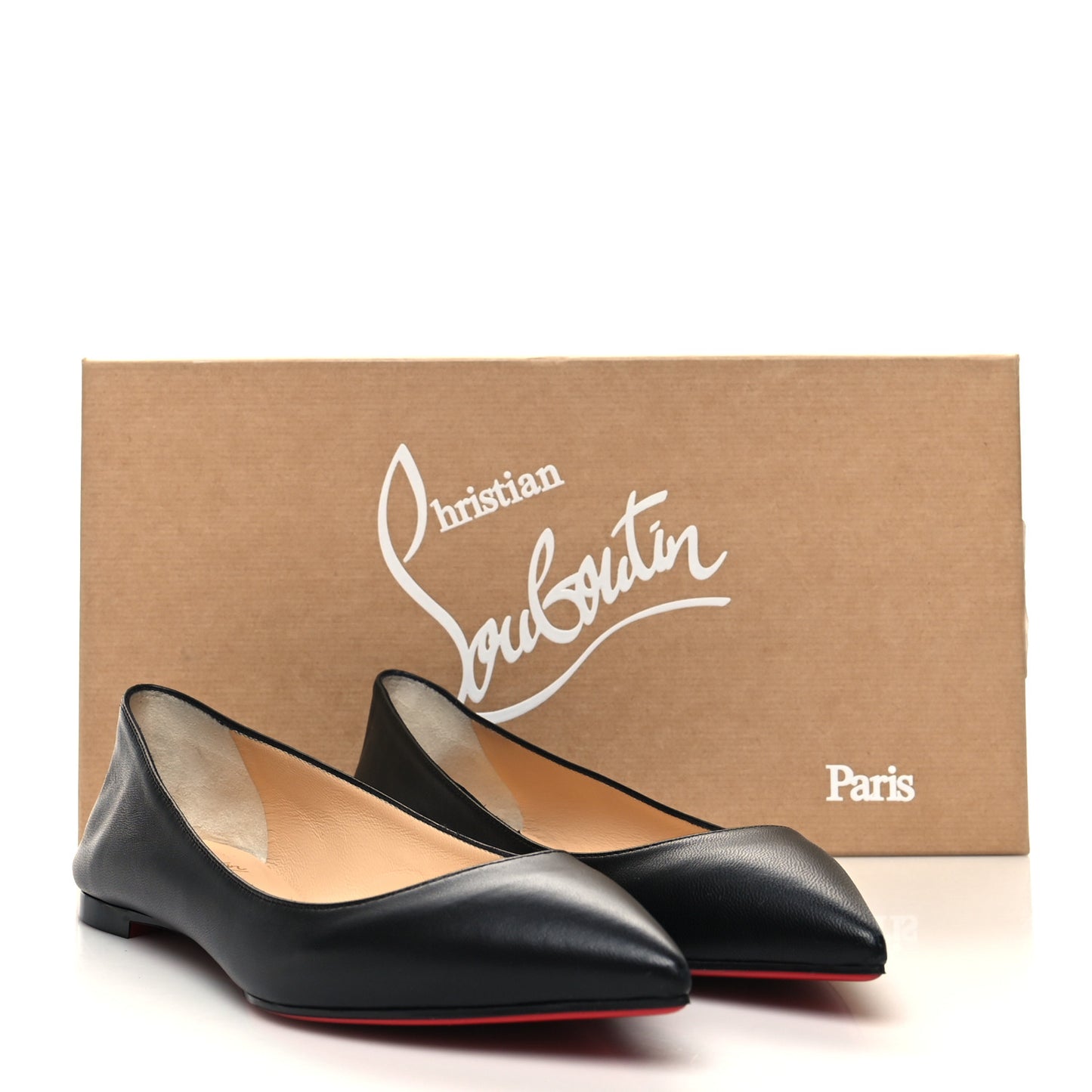Shiny Nappa Ballalla Flats 37 Black