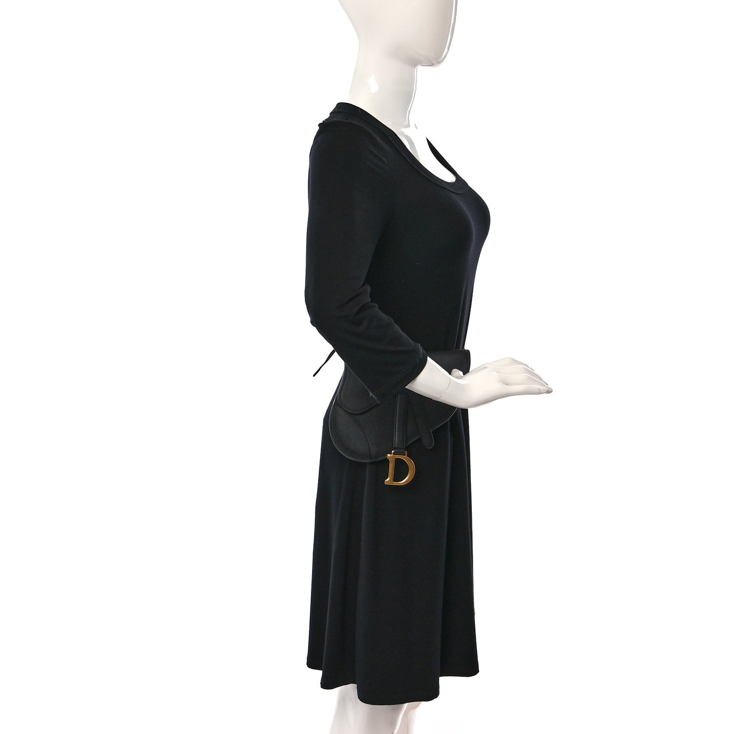 Calfskin Saddle Belt Bag Black