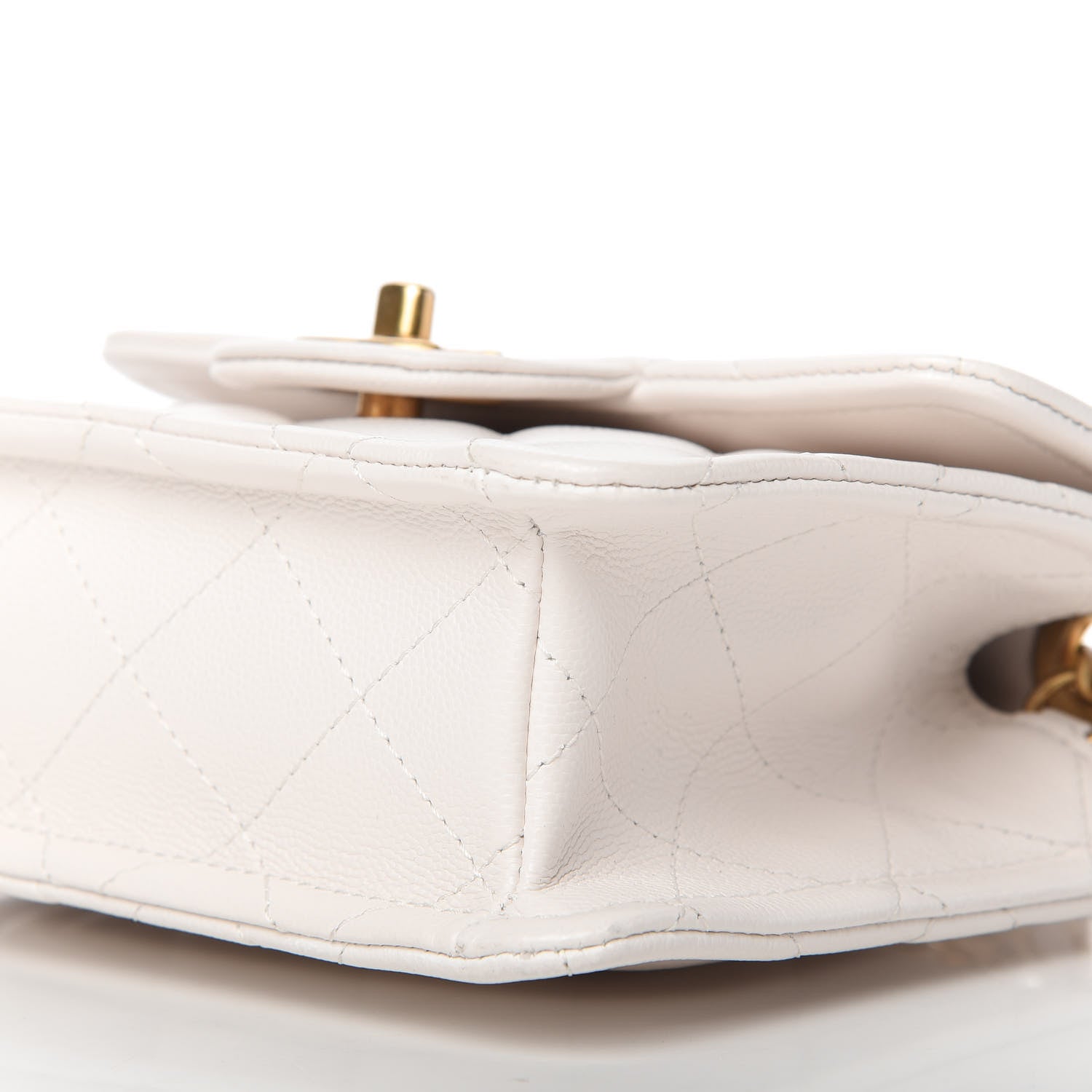 Chanel Caviar Quilted Mini Sweet Classic Flap White 7 of 10