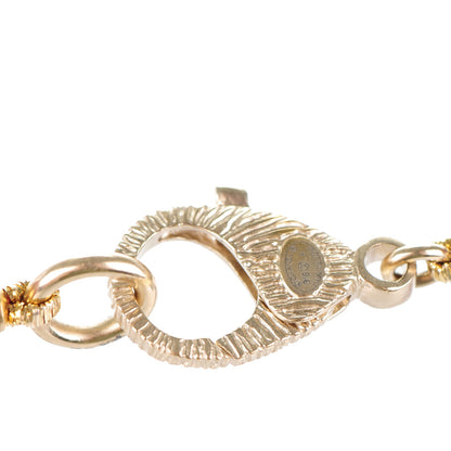 Chanel Metal Marble CC Multi Strand Necklace Gold Red 4 of 5