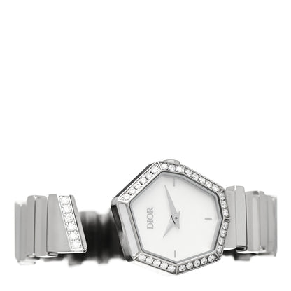 Christian Dior Stainless Steel Diamond Bezel Mother of Pearl 27mm Gem Dior Quartz Watch 2 of 6