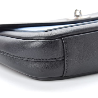 Christian Dior Calfskin Bi-Color Wallet On Chain Black Blue 9 of 10