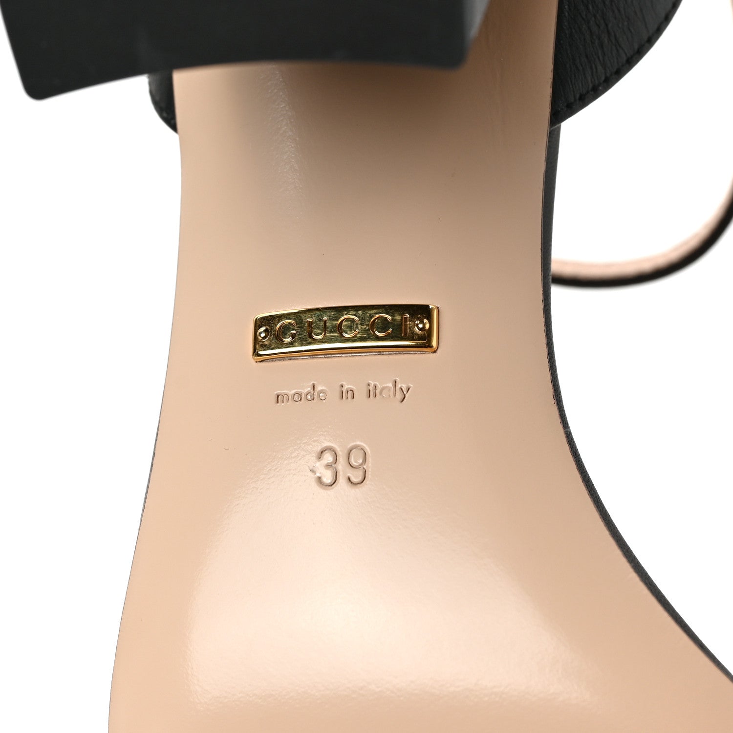 Gucci Lifford Calfskin GG Marmont Ankle Wrap 75mm Sandals 39 Black 6 of 8