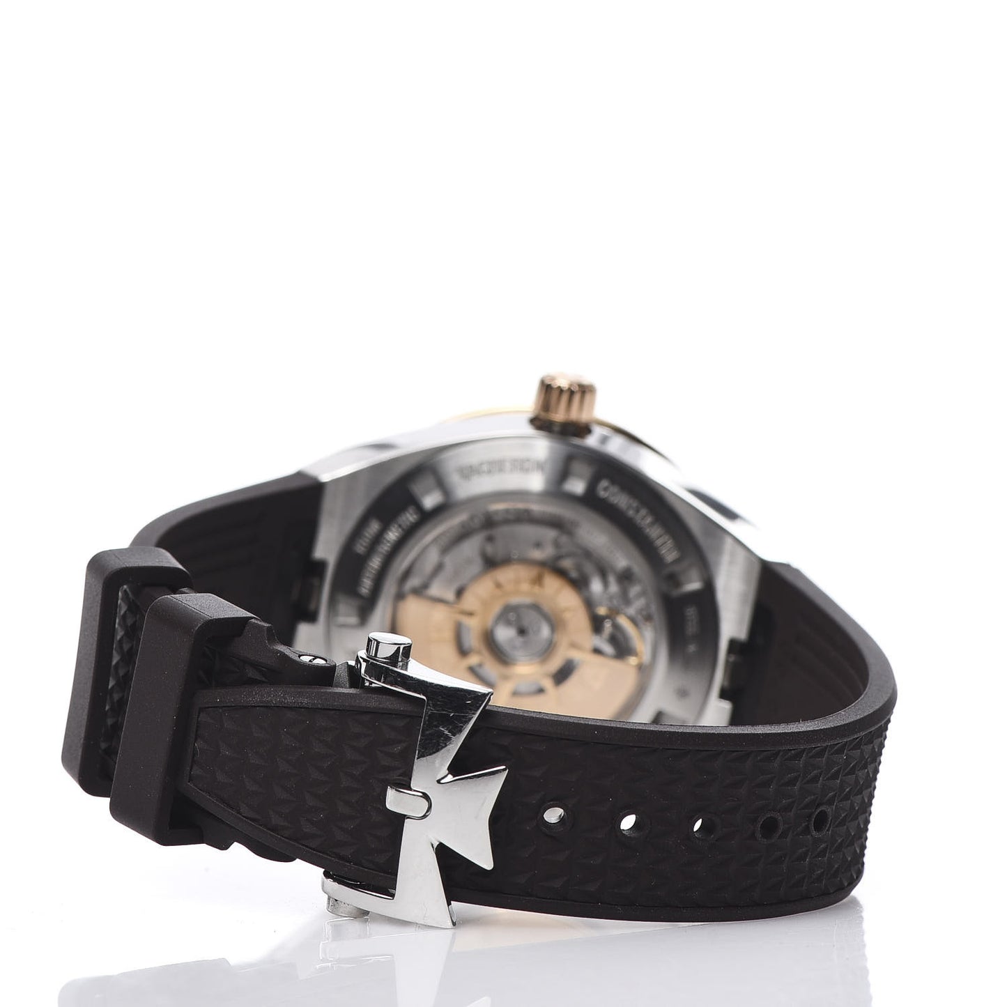 Stainless Steel 18K Pink Gold Rubber 37mm Overseas Automatic Watch 5300