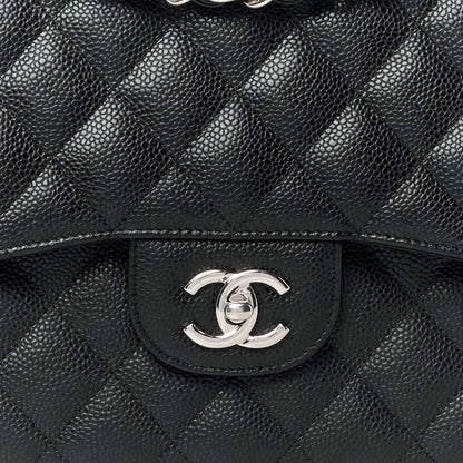 Chanel Caviar Quilted Jumbo Double Flap Black 9 of 12