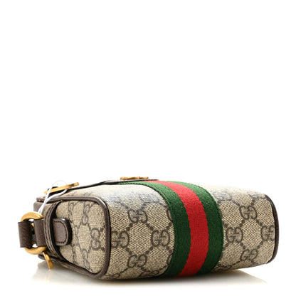 Gucci GG Supreme Monogram Web Mini Ophidia Messenger Brown 3 of 11
