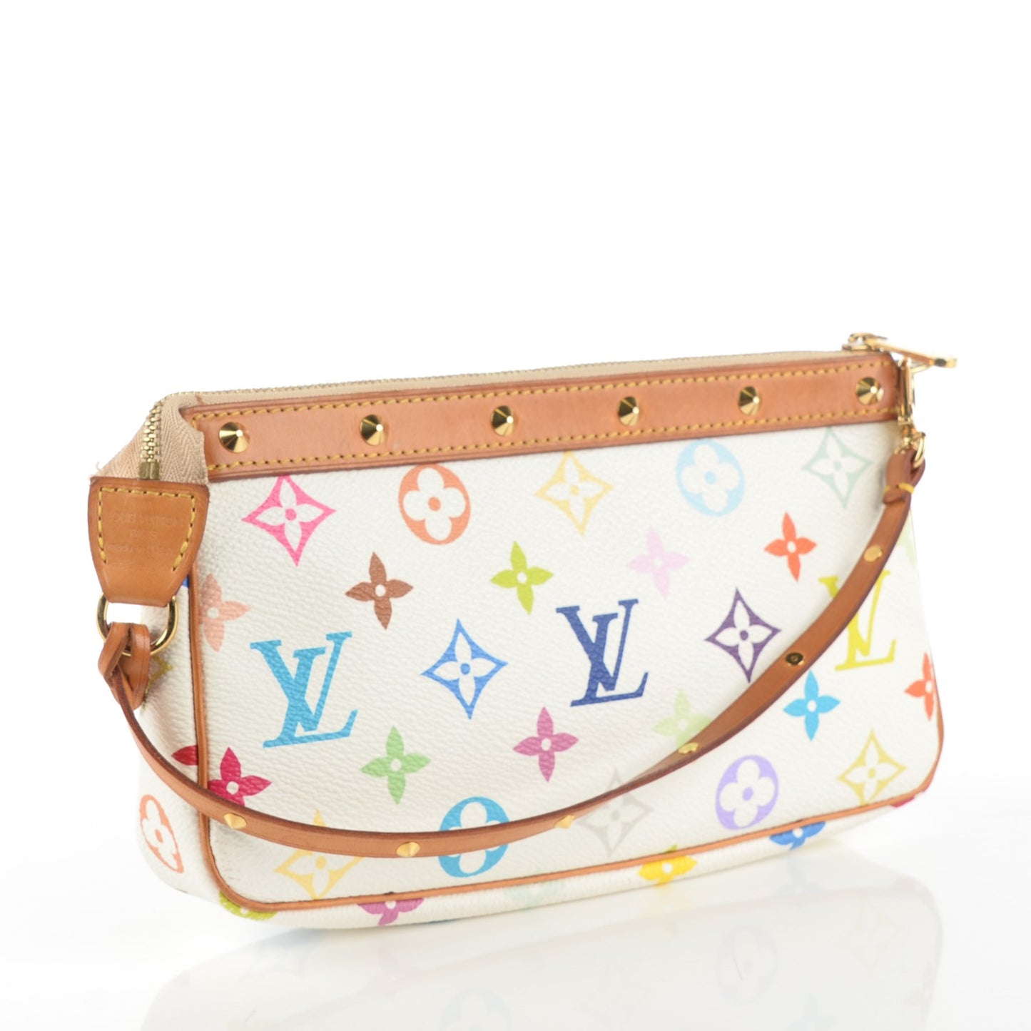 Monogram Multicolor Pochette Accessories White