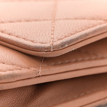 Chanel Lambskin Quilted Trendy CC Wallet On Chain WOC Camel 11 of 15