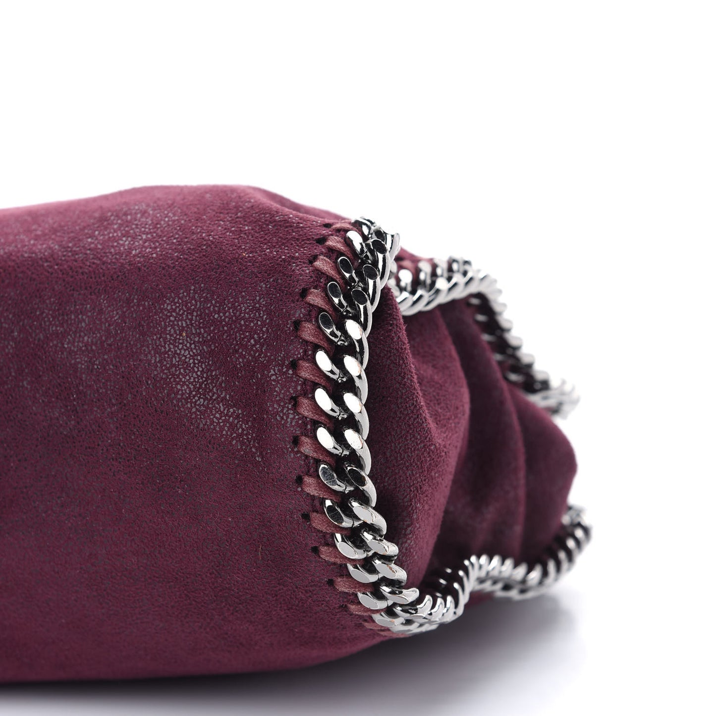 Shaggy Deer Mini Falabella Fold Over Tote Plum