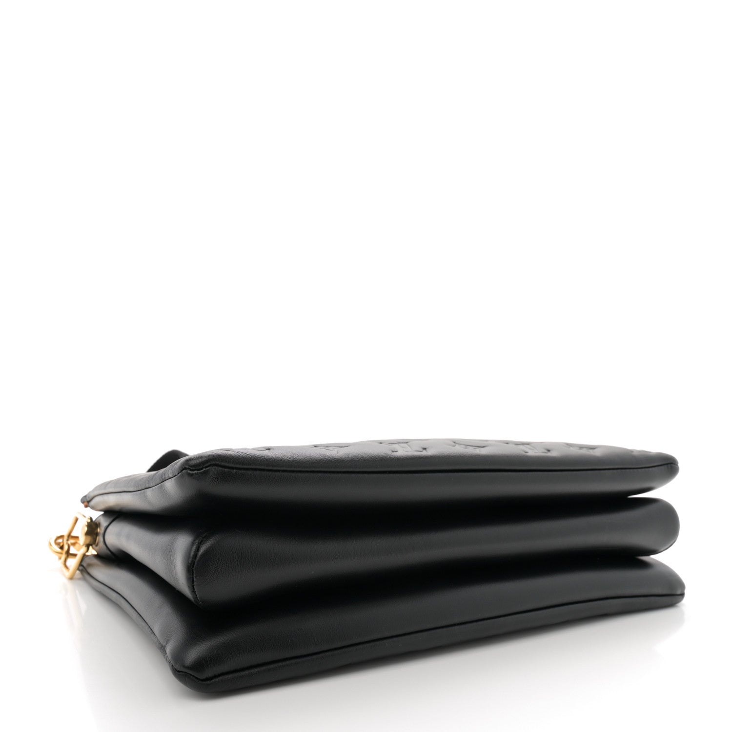 Louis Vuitton Lambskin Embossed Monogram Coussin MM Black 4 of 11