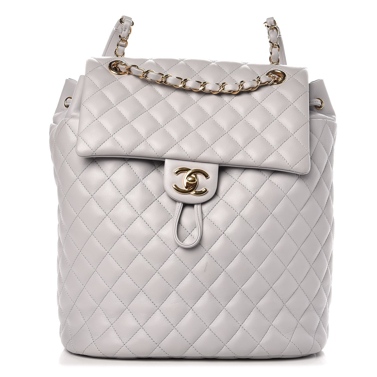 Chanel Calfskin Quilted Large Urban Spirit Backpack Grey 1 of 9