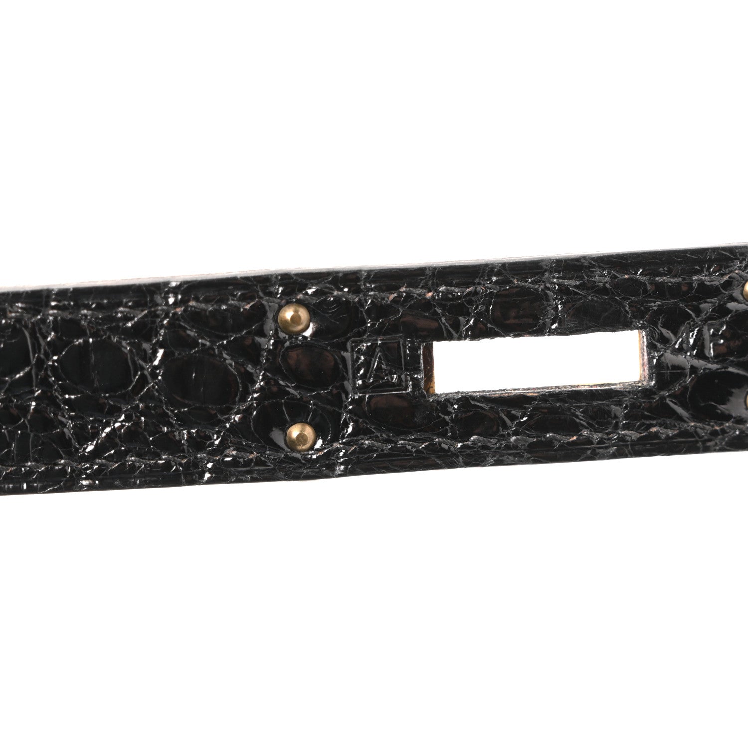 Hermes Shiny Alligator Kelly Sellier 32 Black 18 of 34
