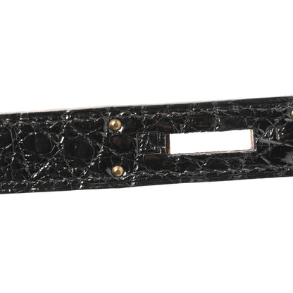 Hermes Shiny Alligator Kelly Sellier 32 Black 18 of 34