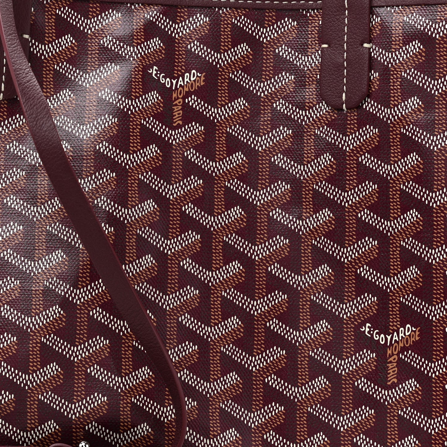 Goyardine Reversible Anjou PM Burgundy