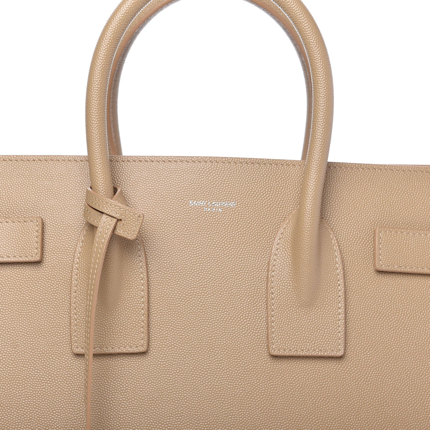 Saint Laurent Grained Calfskin Small Sac De Jour Dark Beige 9 of 9
