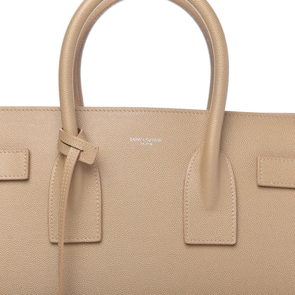 Saint Laurent Grained Calfskin Small Sac De Jour Dark Beige 9 of 9