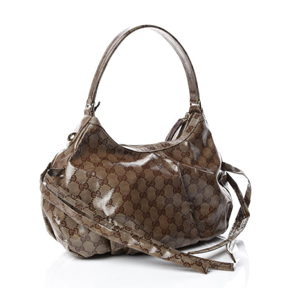 Gucci Crystal Monogram Web Hobo 3 of 10