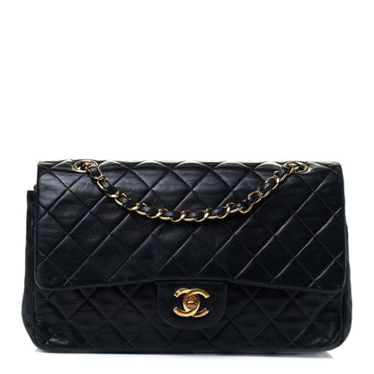 Chanel Lambskin Quilted Medium Double Flap Black 1 of 4