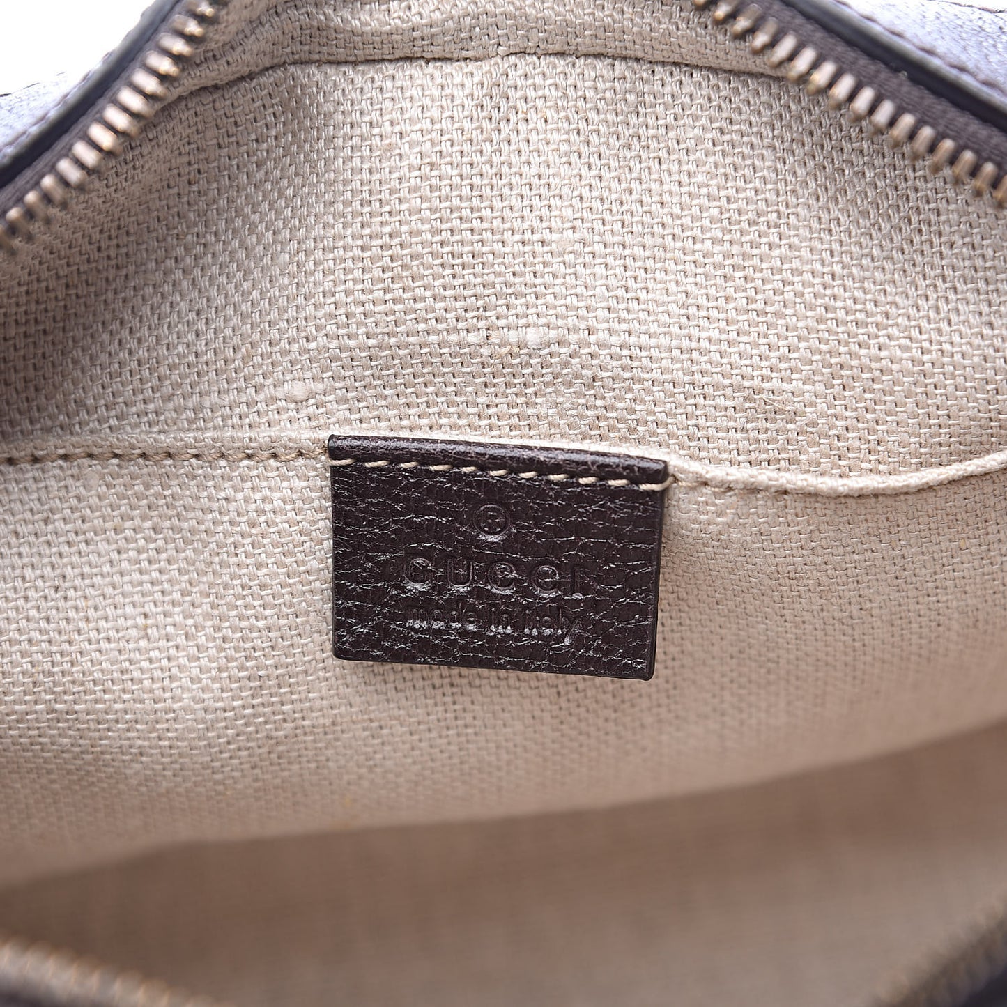 Textured Calfskin Web Small Webby Bee Shoulder Bag Brown Coffee