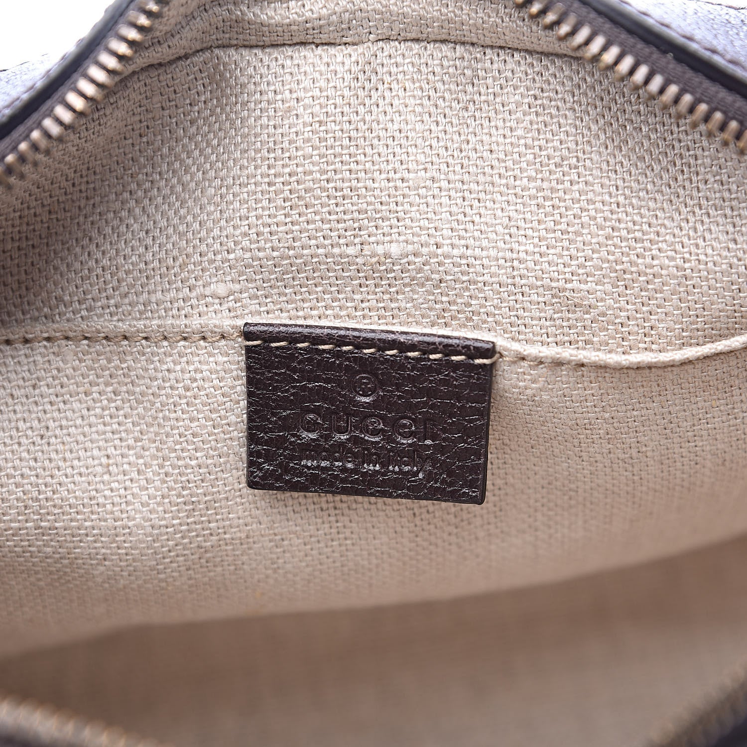 Gucci Textured Calfskin Web Small Webby Bee Shoulder Bag Brown Coffee 7 of 19