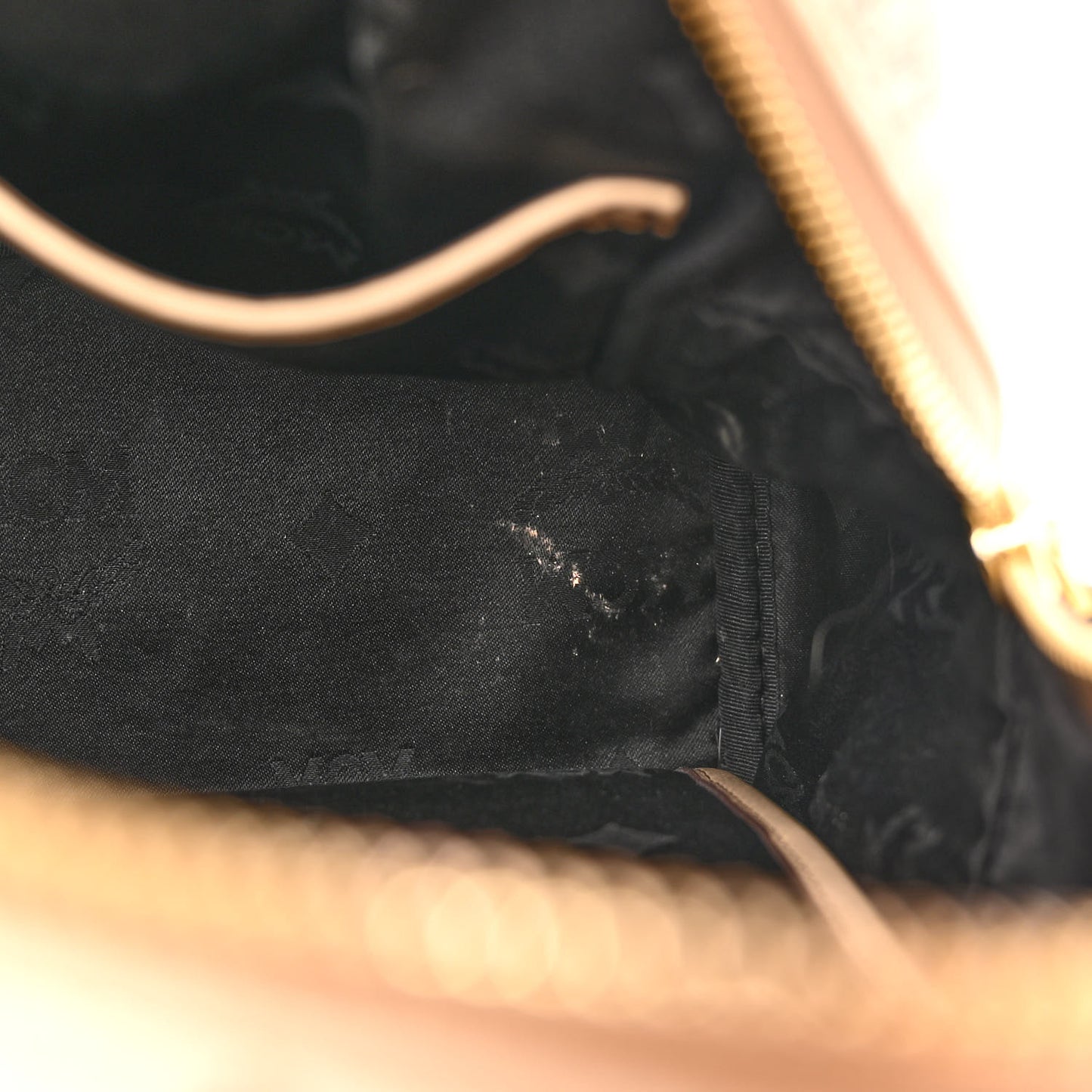 Striped Visetos Small Stark Backpack Beige