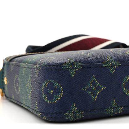 Louis Vuitton Monogram Heritage Stripes Trio Messenger Blue 9 of 10