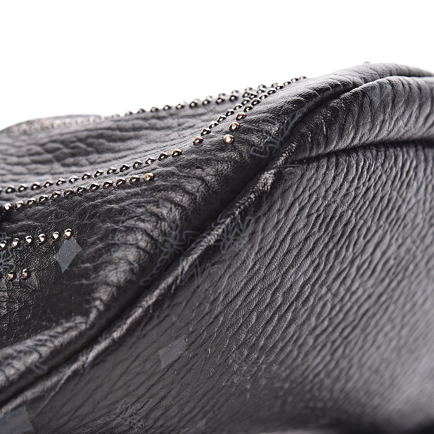 MCM Visetos Studded Belt Bag Black 7 of 9