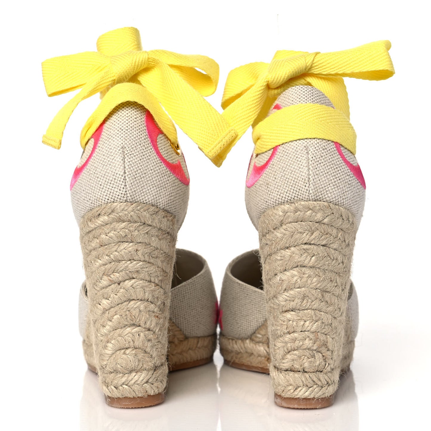 Canvas Monogram Starboard Wedge Espadrilles 36.5 Rose Pop